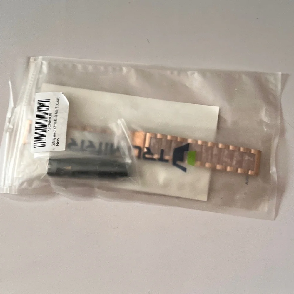 Samsung Galaxy Watch Gear S2 Classic Rose Gold Metal Link Band TRUMiRR New